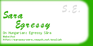sara egressy business card